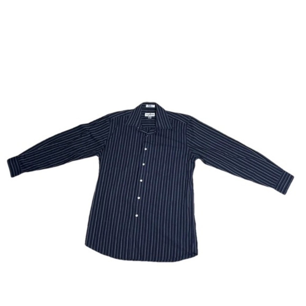 ⭐️ Pierre Cardin long-Sleeve striped button-down shirt- size 15- 15.5 (M)